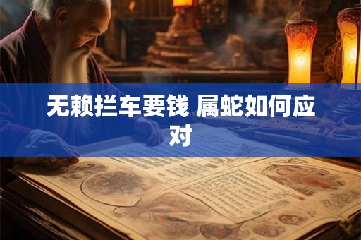 无赖拦车要钱 属蛇如何应对