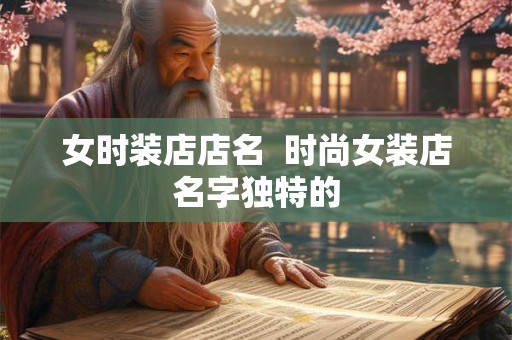 女时装店店名  时尚女装店名字独特的