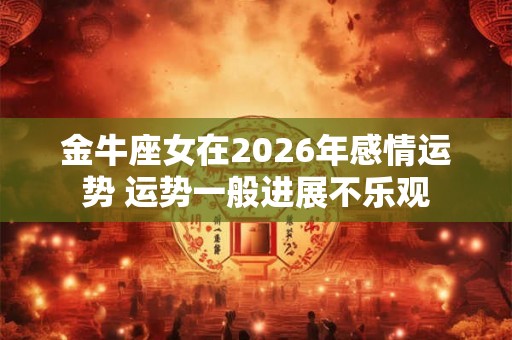 金牛座女在2026年感情运势 运势一般进展不乐观
