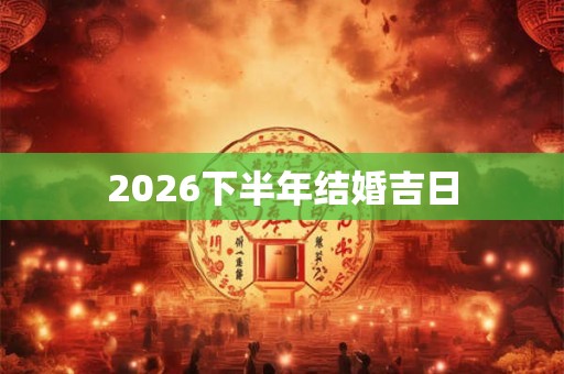 2026下半年结婚吉日