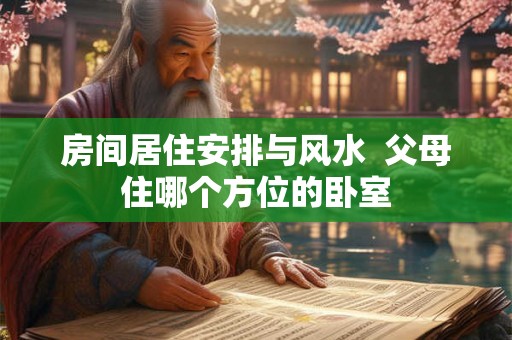 房间居住安排与风水  父母住哪个方位的卧室