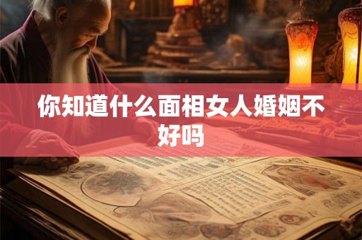 你知道什么面相女人婚姻不好吗