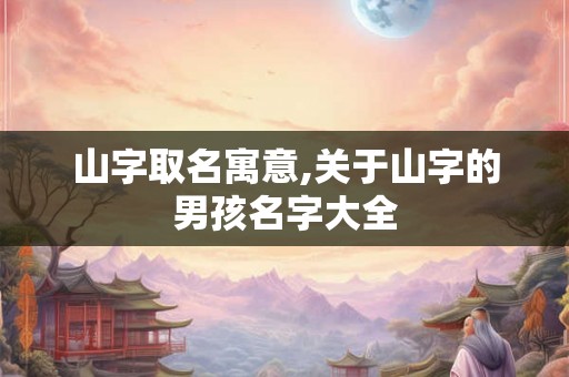 山字取名寓意,关于山字的男孩名字大全