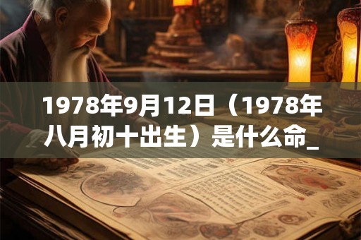 1978年9月12日（1978年八月初十出生）是什么命_命运如何
