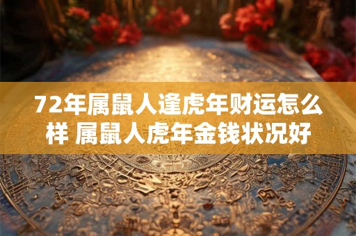 72年属鼠人逢虎年财运怎么样 属鼠人虎年金钱状况好不好