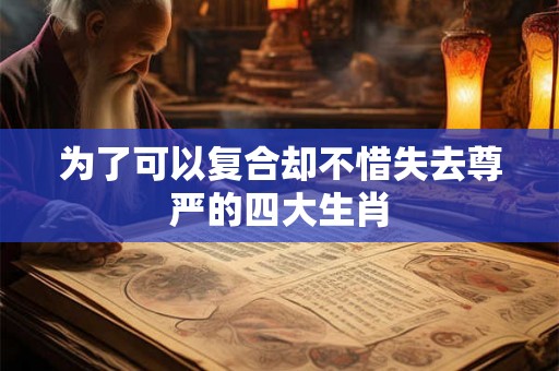 为了可以复合却不惜失去尊严的四大生肖