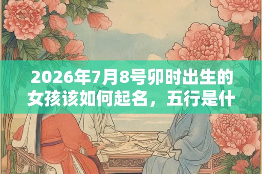 2026年7月8号卯时出生的女孩该如何起名，五行是什么？