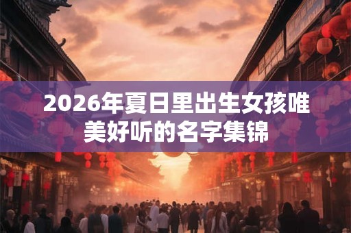 2026年夏日里出生女孩唯美好听的名字集锦 2026年夏日里出生女孩唯美好听的名字集锦