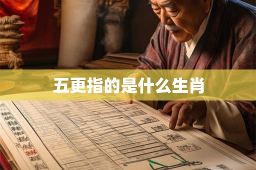 五更指的是什么生肖