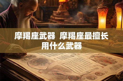 摩羯座武器  摩羯座最擅长用什么武器