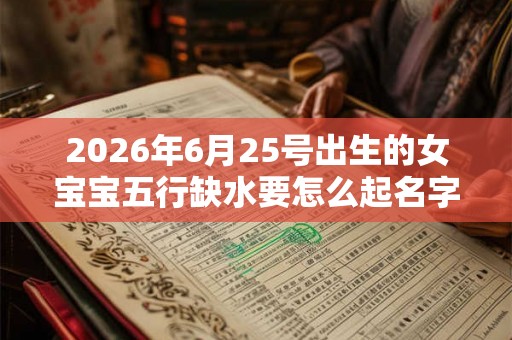 2026年6月25号出生的女宝宝五行缺水要怎么起名字