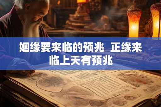 姻缘要来临的预兆  正缘来临上天有预兆