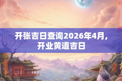 开张吉日查询2026年4月,开业黄道吉日 开张吉日查询2026年4月,开业黄道吉日