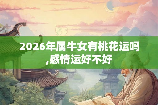 2026年属牛女有桃花运吗,感情运好不好
