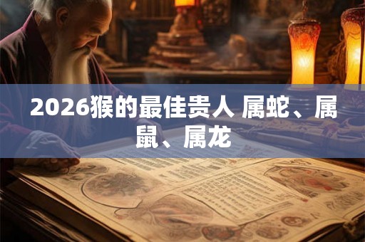 2026猴的最佳贵人 属蛇、属鼠、属龙