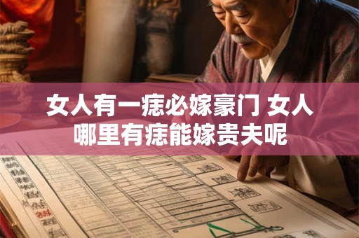 女人有一痣必嫁豪门 女人哪里有痣能嫁贵夫呢