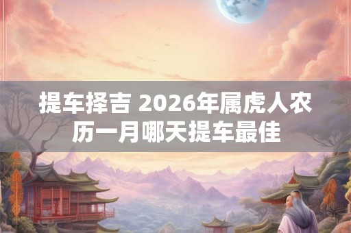提车择吉 2026年属虎人农历一月哪天提车最佳 提车择吉 2026年属虎人农历一月哪天提车最佳