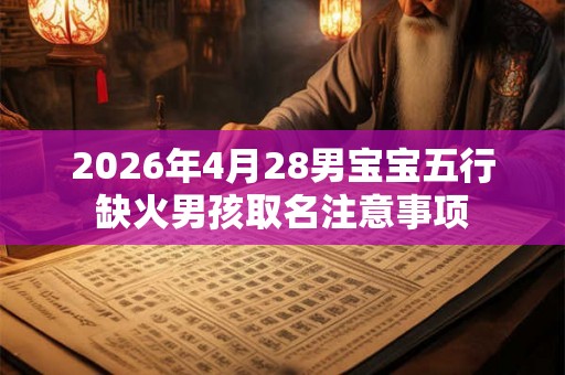 2026年4月28男宝宝五行缺火男孩取名注意事项