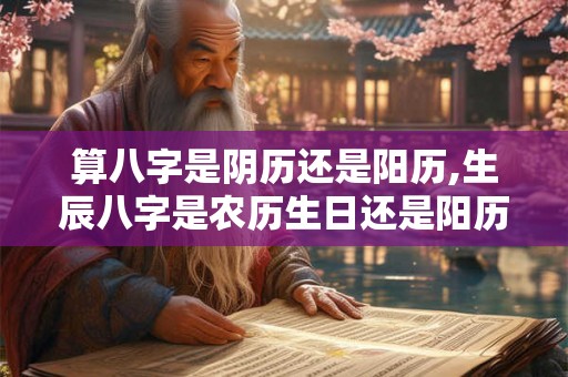 算八字是阴历还是阳历,生辰八字是农历生日还是阳历计算 算八字是阴历还是阳历,生辰八字是农历生日还是阳历计算
