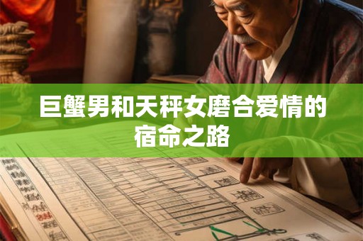 巨蟹男和天秤女磨合爱情的宿命之路