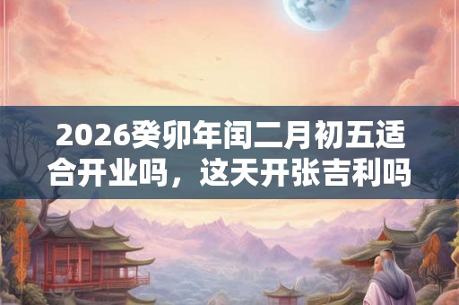 2026癸卯年闰二月初五适合开业吗,这天开张吉利吗? 2026癸卯年闰二月初五适合开业吗,这天开张吉利吗?