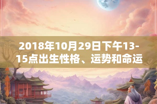 2018年10月29日下午13-15点出生性格、运势和命运 2018年10月29日下午13-15点出生性格、运势和命运