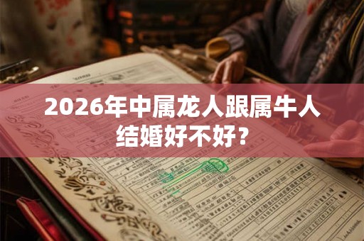 2026年中属龙人跟属牛人结婚好不好? 2026年中属龙人跟属牛人结婚好不好?