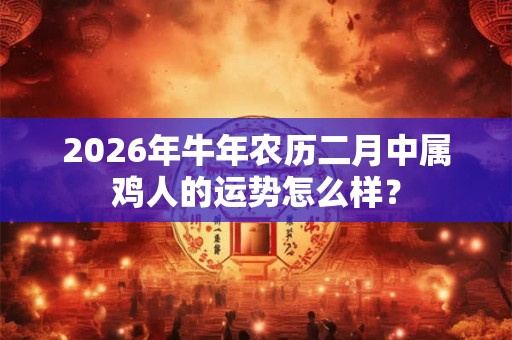 2026年牛年农历二月中属鸡人的运势怎么样？