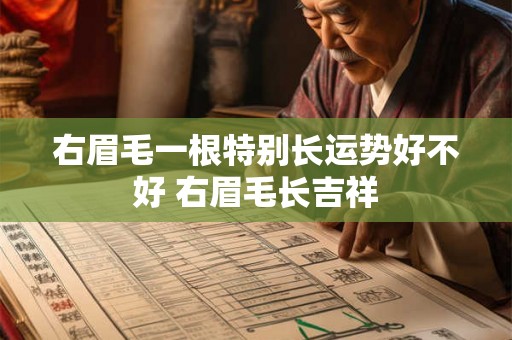 右眉毛一根特别长运势好不好 右眉毛长吉祥