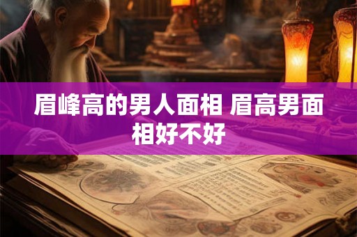 眉峰高的男人面相 眉高男面相好不好