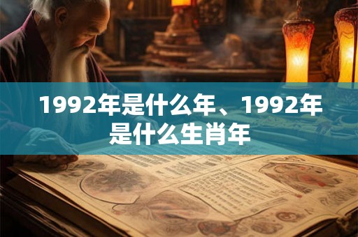 1992年是什么年、1992年是什么生肖年