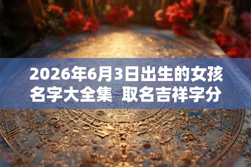 2026年6月3日出生的女孩名字大全集  取名吉祥字分享