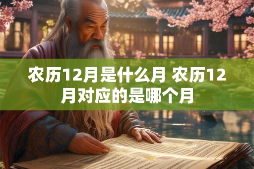 农历12月是什么月 农历12月对应的是哪个月