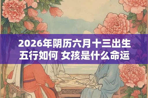 2026年阴历六月十三出生五行如何 女孩是什么命运