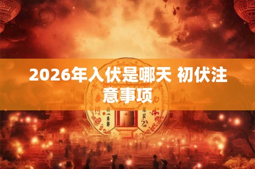 2026年入伏是哪天 初伏注意事项