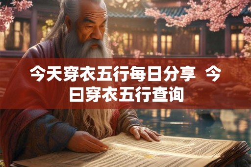 今天穿衣五行每日分享  今曰穿衣五行查询