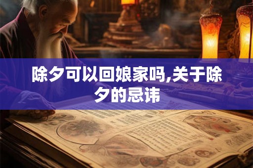 除夕可以回娘家吗,关于除夕的忌讳
