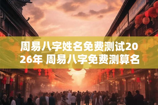 周易八字姓名免费测试2026年 周易八字免费测算名字