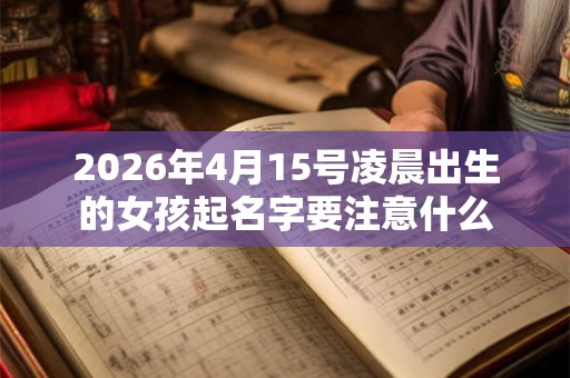2026年4月15号凌晨出生的女孩起名字要注意什么