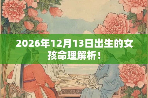 2026年12月13日出生的女孩命理解析！