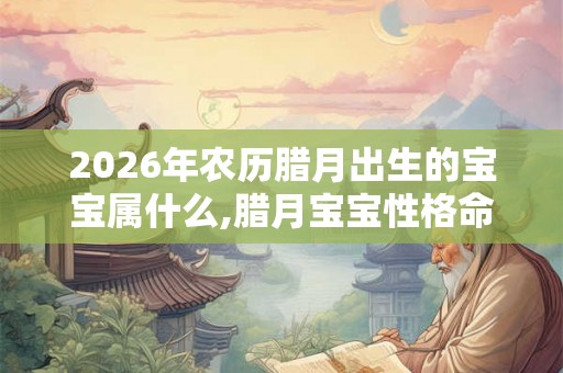 2026年农历腊月出生的宝宝属什么,腊月宝宝性格命运