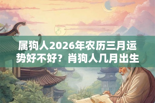 属狗人2026年农历三月运势好不好？肖狗人几月出生命好？