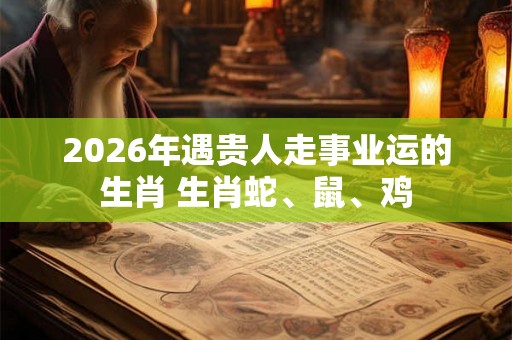 2026年遇贵人走事业运的生肖 生肖蛇、鼠、鸡