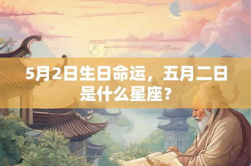 5月2日生日命运，五月二日是什么星座？