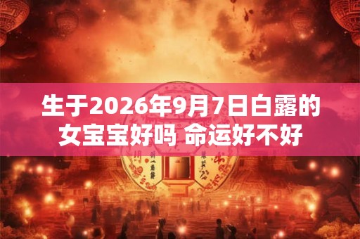 生于2026年9月7日白露的女宝宝好吗 命运好不好