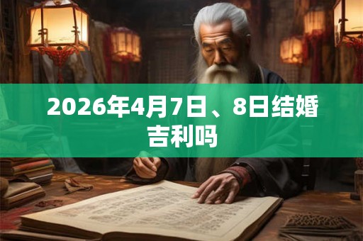 2026年4月7日、8日结婚吉利吗