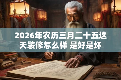 2026年农历三月二十五这天装修怎么样 是好是坏 2026年农历三月二十五这天装修怎么样 是好是坏