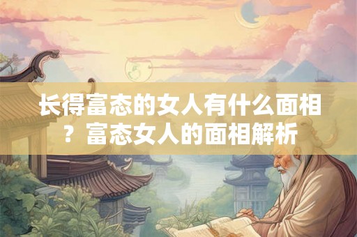 长得富态的女人有什么面相？富态女人的面相解析