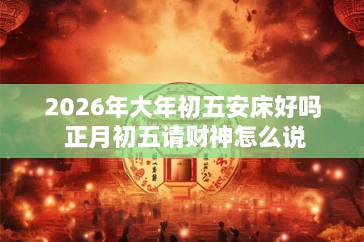 2026年大年初五安床好吗 正月初五请财神怎么说