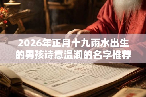 2026年正月十九雨水出生的男孩诗意温润的名字推荐
